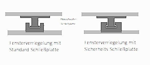 Schließmechanismus einer Pilzkopfverriegelung